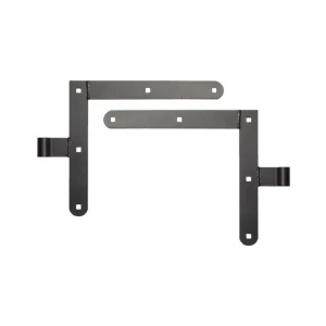 Cerniera angolare in acciaio nero H250 x L285 mm – set completo 4 pz. per due ante