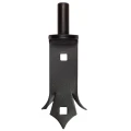 Perno di cerniera a nastro decorativo Ø 14 mm per cancelli a battente – da avvitare 001-510 (1)
