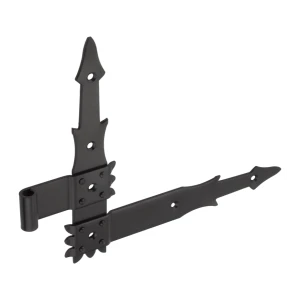 Cerniera angolare per persiana sinistra 250 mm acciaio nero – decorativa