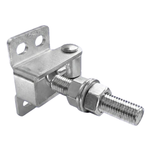 Cerniera regolabile piegata M16 per cancelli e portoni - 180° / 125 mm, zincata