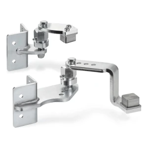 Comunello – set cerniere cancello per saldatura su pendenze, pilastro 50×50, sinistra