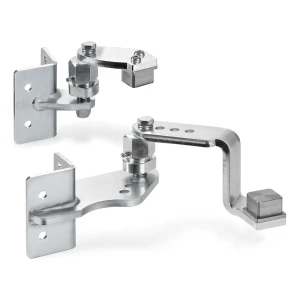 Comunello set cerniere per cancelli da saldare su pilastro 40×40 mm – sinistro, per pendenze in salita