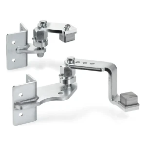 Comunello set di cerniere per cancello da saldare su pilastro 40×40 mm – destro, per pendenze in salita