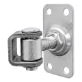 Komet – cerniera regolabile per cancello M12 con piastra 75 × 37 mm, zinco galvanico 001-522 (1)