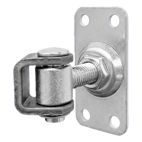 Komet – cerniera regolabile per cancello M12 con piastra 75 × 37 mm, zinco galvanico 001-522 (1)