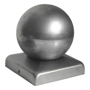 Cappello per recinzione in acciaio per palo 50×50 mm con sfera ø 50 mm – zincato