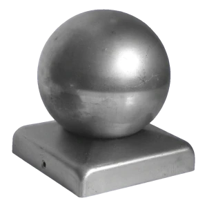 Copricolonna da recinzione in acciaio 70×70 mm con sfera fi 60 mm – zincato