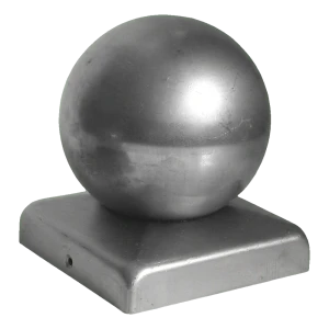 Copripalo per recinzione in acciaio con sfera per palo 70×70 mm