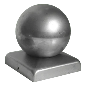 Copripalo per recinzione in acciaio 70×70 mm con sfera fi 70 – zincato