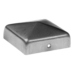 Cappello copertina in acciaio zincato per palo recinzione 90×90 mm
