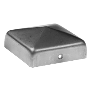 Copricolonna a busta in acciaio per pali di recinzione 100x100 mm con bordo alto
