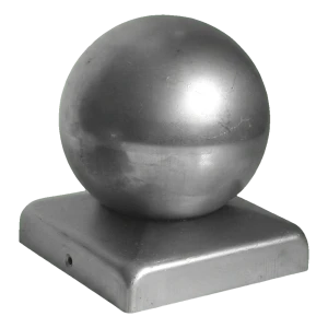 Copripalo per recinzioni in acciaio con sfera per palo 100×100 mm