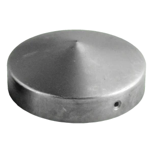 Cappello in acciaio rotondo per paletto di recinzione FI 42 mm – grezzo
