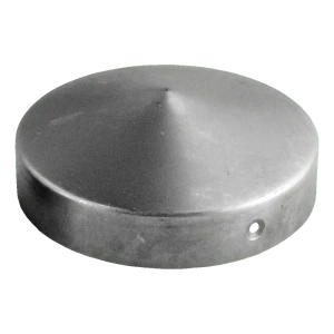 Cappello di protezione in acciaio tondo per palo di recinzione Ø 48 mm (1,5")