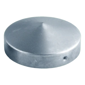 Cappello di recinzione in acciaio zincato per palo rotondo Ø 48 mm