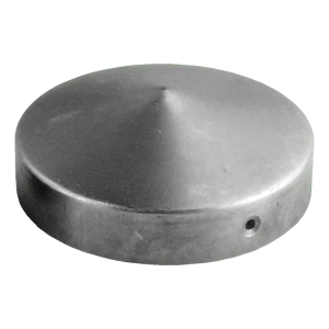 Cappello di acciaio rotondo per palo di recinzione Ø 60 mm – grezzo