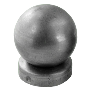 Copripalo per recinzione in acciaio con sfera decorativa Ø 60 mm per palo tondo Ø 60 mm