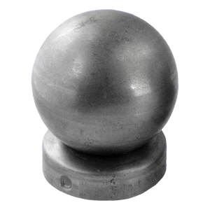 Copertura di recinzione in acciaio per palo fi 60 mm con sfera decorativa fi 80 mm