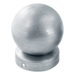 Copripilastrino in acciaio per palo Ø 60 mm con sfera Ø 80 mm - zincato