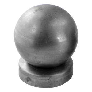 Copertura per palo in acciaio per pali Ø 77 mm con sfera decorativa Ø 60 mm