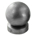 Cappellotto per recinzione in acciaio per palo Ø 48 mm con sfera decorativa Ø 60 mm 001-591 (1)