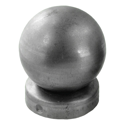 Cappellotto per recinzione in acciaio per palo Ø 48 mm con sfera decorativa Ø 60 mm 001-591 (1)