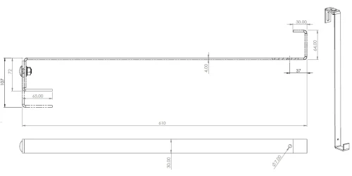 Gancio per Tetto S610 Regolabile per tetti inclinati PV-08-30 (2)