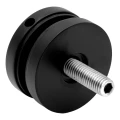 Morsetto puntuale per vetro 8-17,52 mm ø 50/8/M10x50 AISI 304 sistema piano nero 000-505 (2)