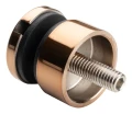 Supporto puntuale per vetro 6-12 mm fi 30/13/M8x40 AISI 304 sistema piatto ramato 000-481 (2)