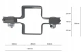 Staffa intermedia per pannelli di recinzione 60x40 antracite grafite GPV-700-01 (3)
