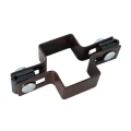 Morsetto intermedio per pannelli di recinzione 40x60 marrone GPV-700-05 (1)