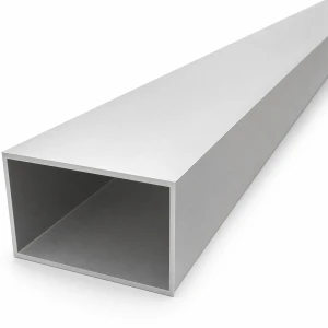 Tubo in alluminio rettangolare 50×80×2 mm – profilo chiuso EN AW-6060, L=2000 mm