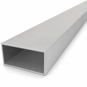 Tubo rettangolare in alluminio 40×80×2 mm – profilo chiuso EN AW-6060, lunghezza 2000 mm