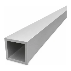 Tubo in alluminio quadrato 50×50×5 mm – profilo chiuso EN AW-6060, L=2000 mm