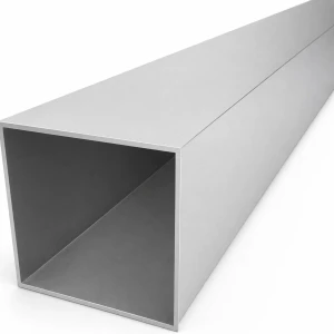 Tubo quadrato in alluminio 80×80×2 mm – profilo chiuso L=2000 mm