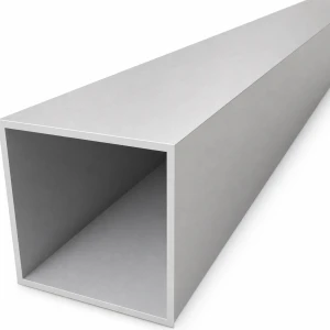 Tubo in alluminio quadrato 80×80×3 mm – profilo chiuso EN AW-6060, L=2000 mm