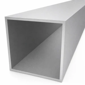 Tubo in alluminio quadrato 100×100×4 mm – profilo chiuso L=2000 mm