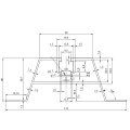 Ponte trapezoidale in alluminio H100 L330 con guarnizione EPDM 2 mm per il montaggio PV 001-779 (2)