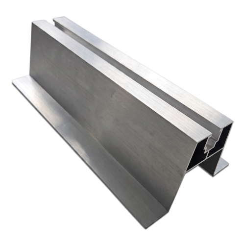 Supporto trapezoidale obliquo con guarnizione EPDM H63 L330 – adattatore in alluminio per tetto fotovoltaico 001-776 (1)