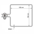 Staffa terminale per pannelli di recinzione 100x100 mm zincata 000-781 (5)