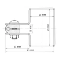 Staffa terminale per pannelli di recinzione 60x40 antracite grafite GPV-700-11 (4)