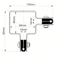Morsetto angolare per pannelli di recinzione 60x40 antracite grafite GPV-700-06 (3)