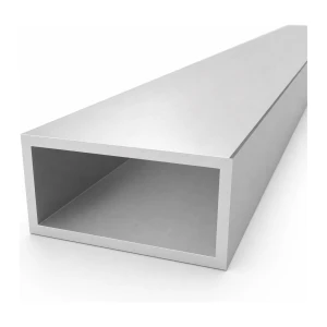 Tubo rettangolare in alluminio 50×100×5 mm EN AW-6060, lunghezza 2000 mm