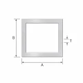 Tubo in alluminio rettangolare 25×100×2 mm – profilo chiuso EN AW-6060, L=2000 mm 001-855 (2)