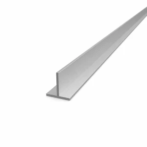Piatto a T in alluminio 25×25×2 mm – profilo T EN AW-6060, L=2000 mm