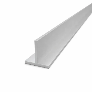 Profilo T alluminio 40×40×4 mm EN AW-6060, lunghezza 2000 mm