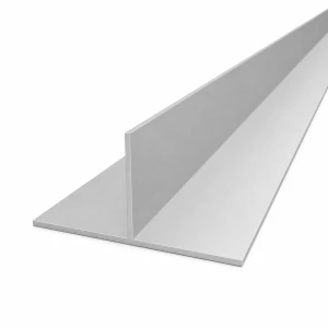 Profilo a T in alluminio EN AW-6060 – sezione T 100×50×2 mm, lunghezza 2000 mm