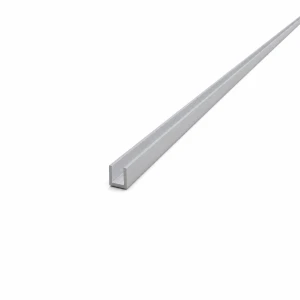 Profilo a C/U in alluminio EN AW-6060 8×8×1 mm, lunghezza 2000 mm