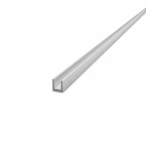 Profilo a U in alluminio 10×10×1,5 mm – sezione C/U, lunghezza 2000 mm, EN AW-6060