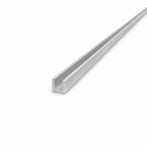 Profilo a C/U in alluminio EN AW-6060 12×12×2 mm, lunghezza 2000 mm